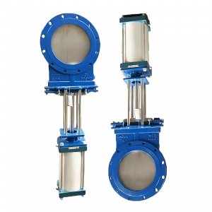 氣動刀閘閥：PZ673Y-16C，DN250，介質(zhì)灰渣混